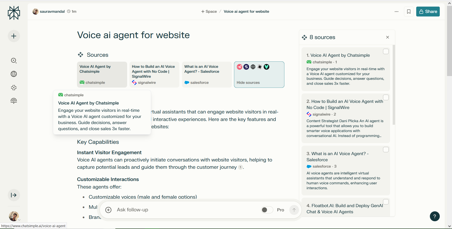 Perplexity AI cited our content at the top, making our brand more familiar and attracting traffic